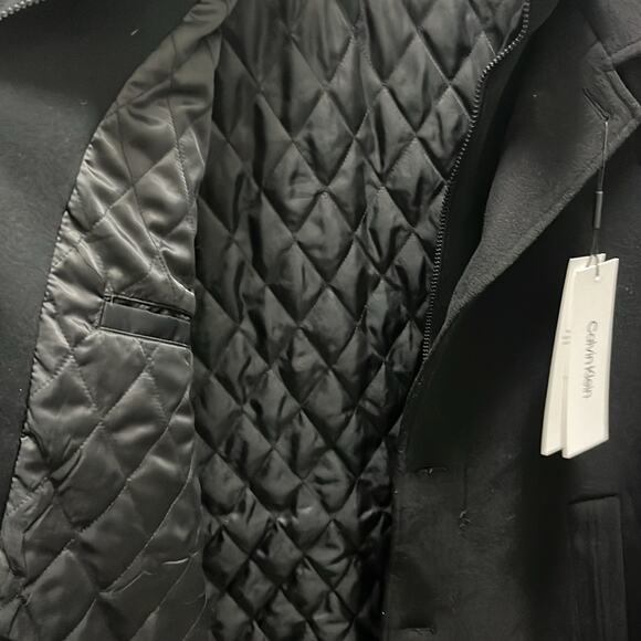 Calvin Klein Coleman Top Coat Black Size Men 42R - Picture 7 of 10